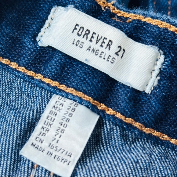 Forever 21 Dark Wash Mini Skirt - Picture 3 of 4